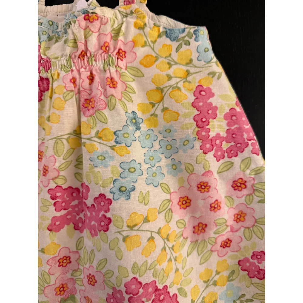GAP Baby Linen Blend Floral Dress Girls 3-6m Lined Classic‎ Summer Beach Party